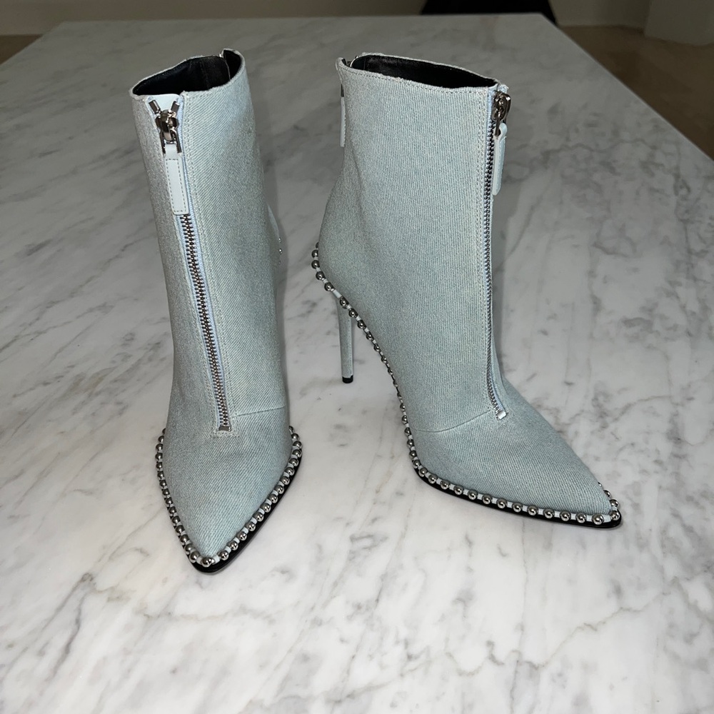 Alexander wang denim booties
